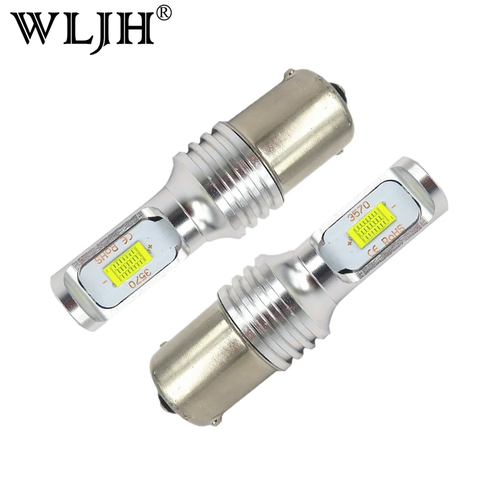 WLJH 2x Canbus 1156 светодиодный лампы светильник S25 BA15S 7506 P21W Авто Грузовик RV сигнала