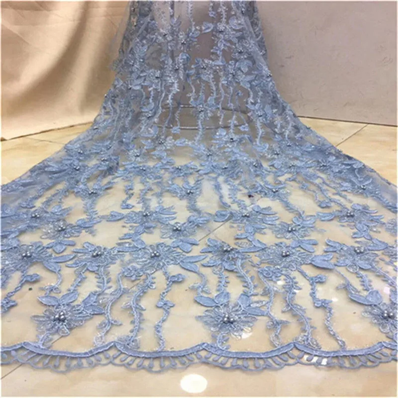 Hot Sale African Lace Fabric 2019 High Quality yellow Green Embroidery Tulle sequins Beaded 5 Yard | Дом и сад