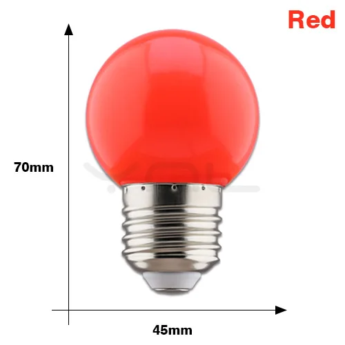 Red 20 штук Bombillas E27 светодиодный лампы 220V G45 красочные лампада RGB светодиодный светильник SMD 2835 красочные лампы вспышки светильник Lamparas светодиодный потолочный светильник - Испускаемый цвет: Red