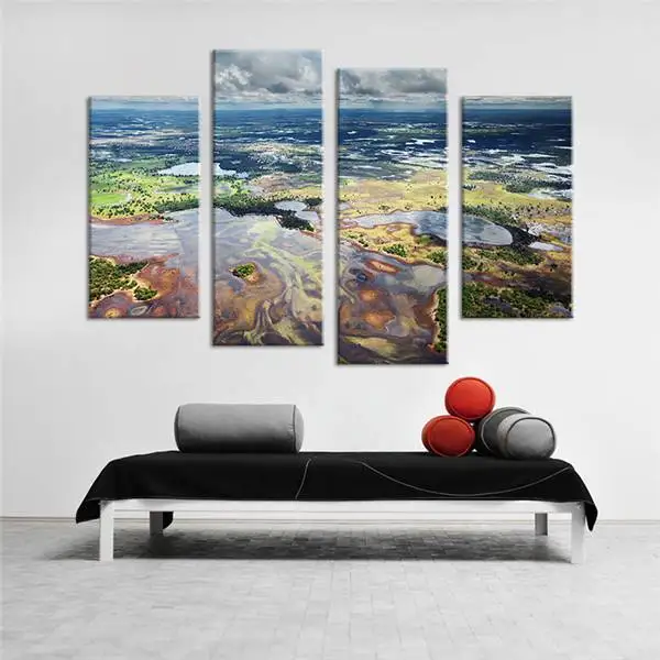 Комплект из 4 предметов исследовать арт настенная живопись Печать на холсте для