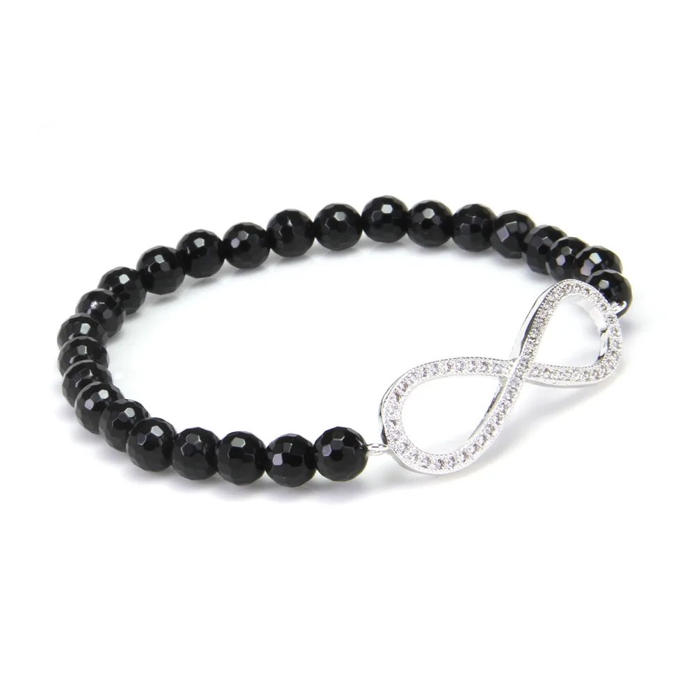 Браслет из пресноводного жемчуга Thomas черный оникс розовые кварцевые бусины