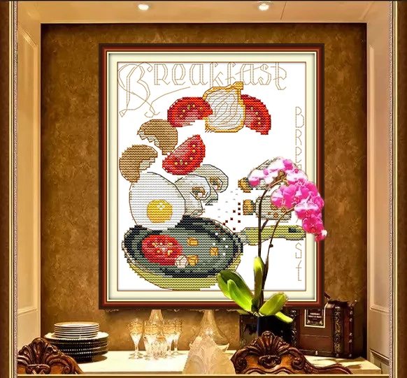 Набор для вышивки крестиком еды ручная работа|Упаковка| |