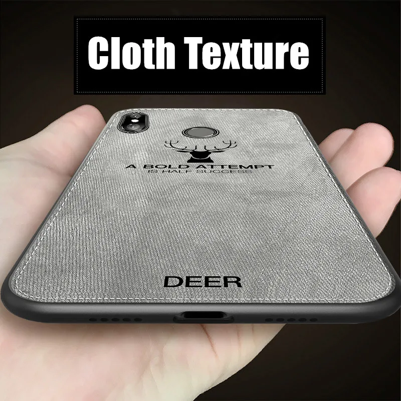 Luxury Retro Deer Cloth Texture Phone Case For Xiaomi Redmi Note 5 Pro Slim Soft TPU Leather Cover Mi 8 Mi8 |