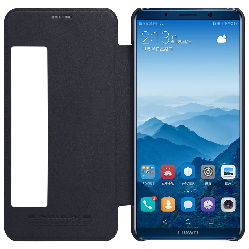 Чехол для Huawei Mate 10 pro кожаный флип-чехол NILLKIN Модный чехол с надписью сна сумки