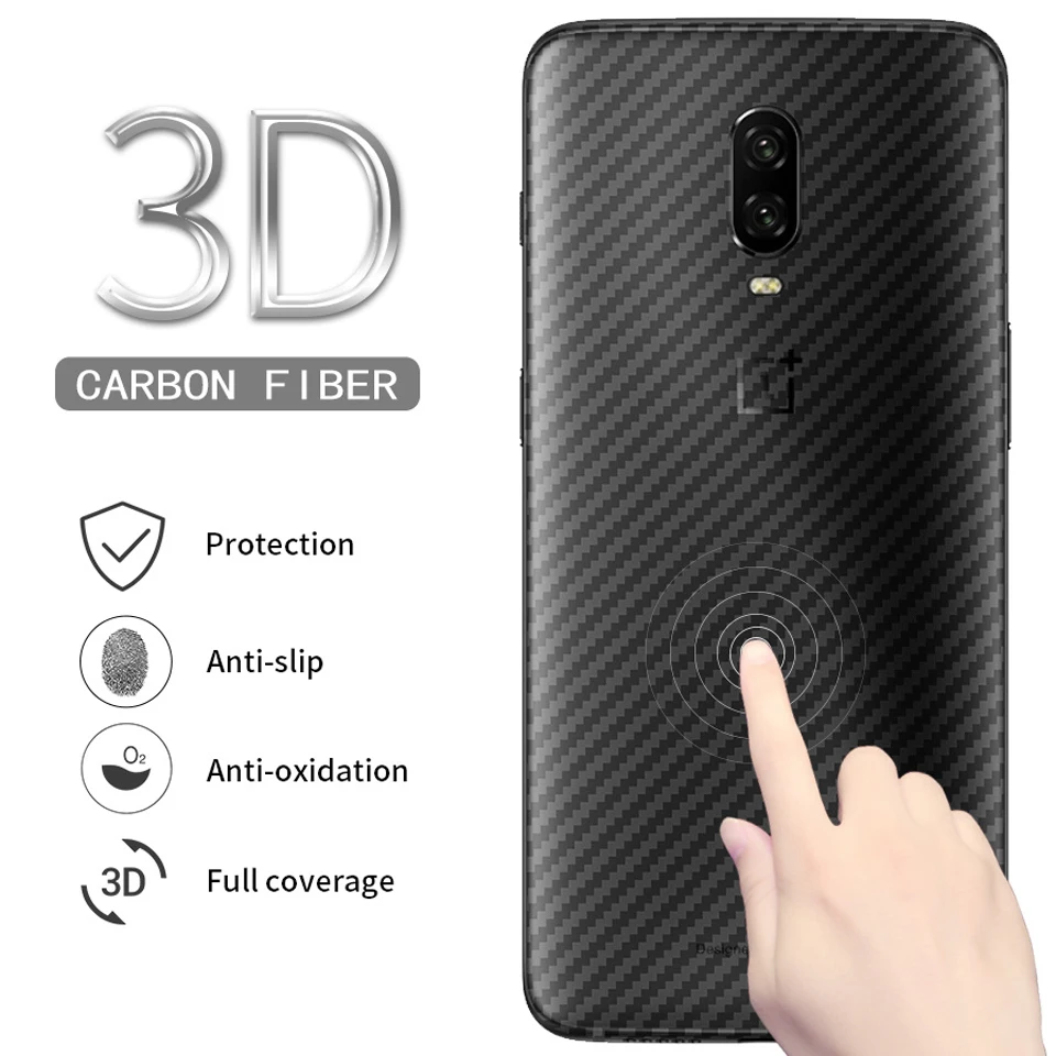 Защитная пленка для OnePlus 7 7T pro наклейка из углеродного волокна задняя защитная
