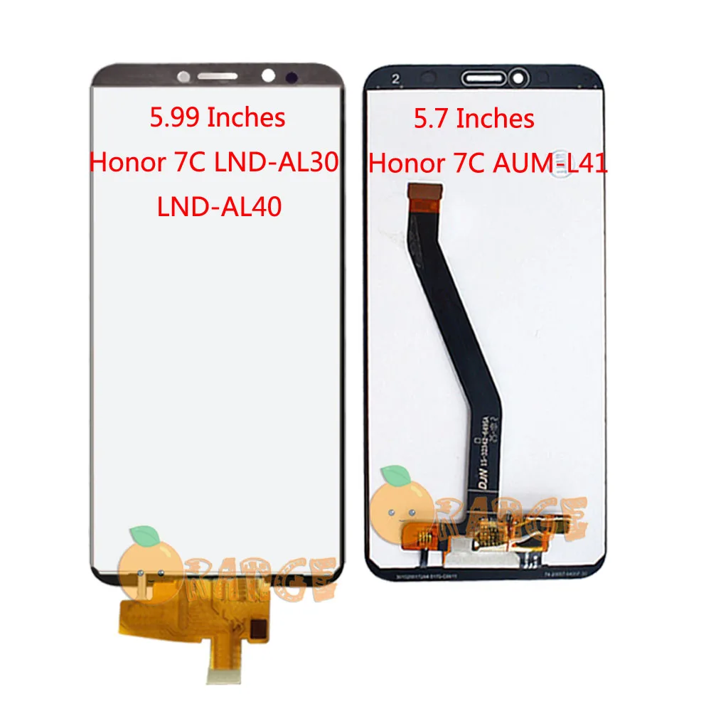 ЖК-дисплей для Huawei Honor 7C AUM-L41 5 7 дюймов полный сенсорный экран датчик в сборе рамка