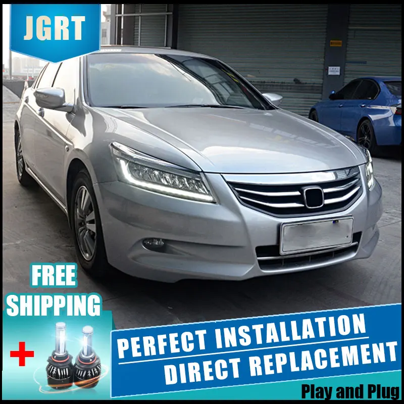 2 шт. светодиодный головной светильник s для Honda Accord 2008-2012 Автомобильный двойные