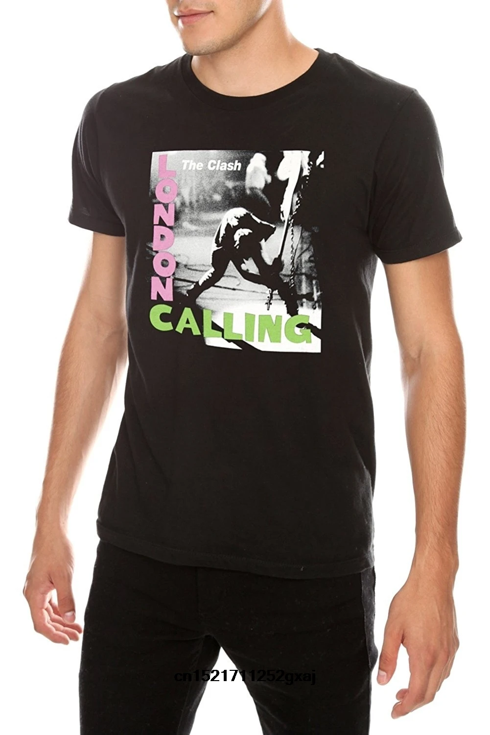 Для мужчин футболка с модным принтом столкновение London Calling Повседневная рубашка
