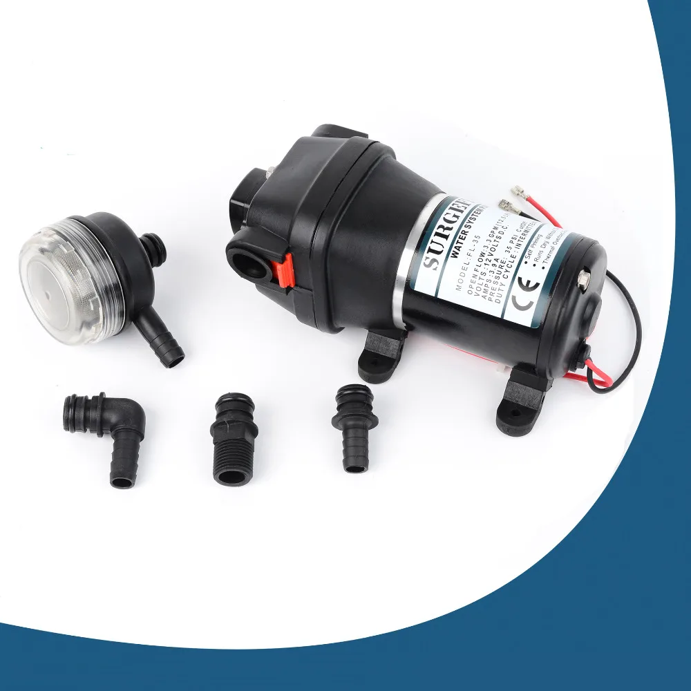 Электрический водяной насос мембранный 750lph DC12V 120 Вт 35psi лифт Макс 20 м RV Морской и