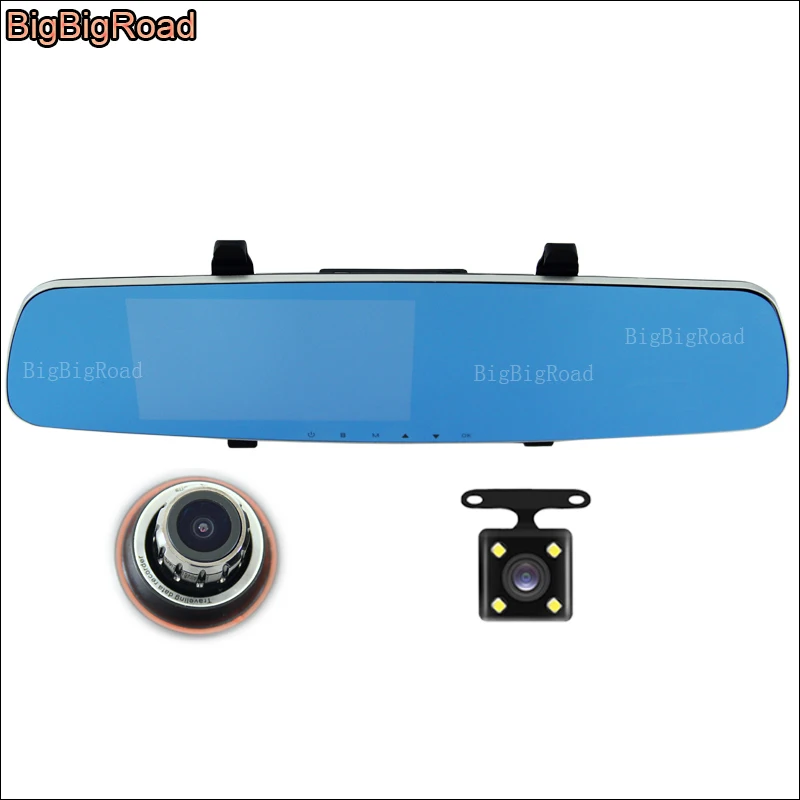 BigBigRoad For Toyota 4 Runner 5 Inch Car Parking Mmonitor Rear View Camera DVR Video Registrator Dashcam FHD 1080p