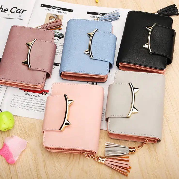 Small Cute Cat For Lady Women Wallet Female Purse Coin Mini Money Bag Kashelek Partmone Portomonee Walet Portmann Vallet Klachi | Багаж и