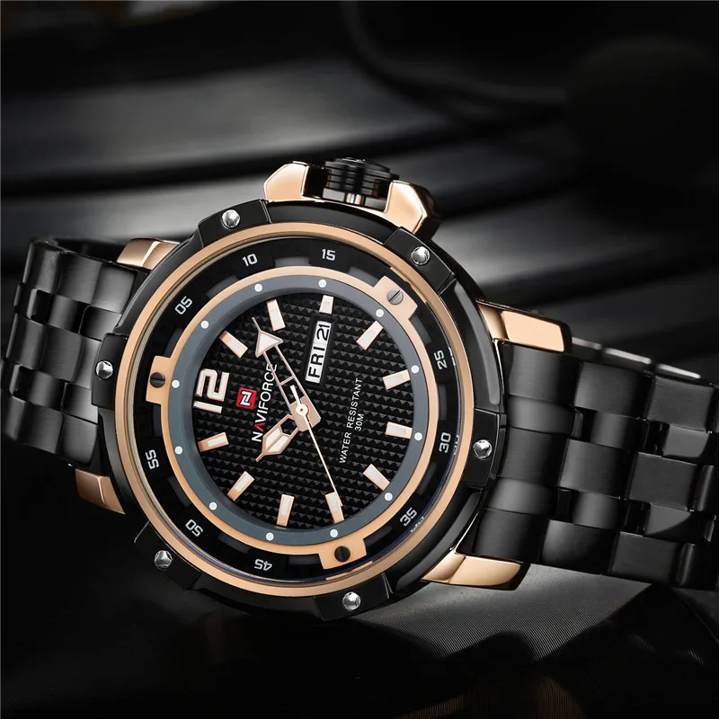 NAVIFORCE мужские часы с датой недели спортивные s лучший бренд класса люкс военные