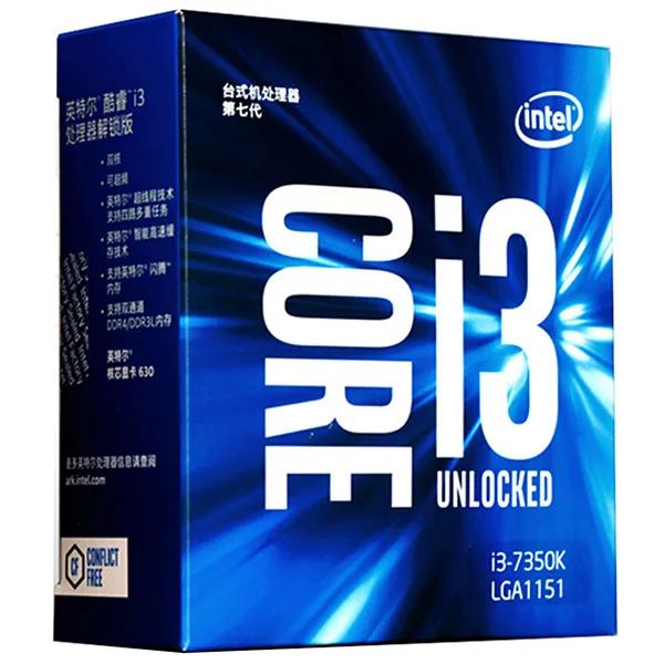Процессор Intel Core 7 серии I3 7350K процессор в штучной упаковке LGA 1151 land 14 нанометров