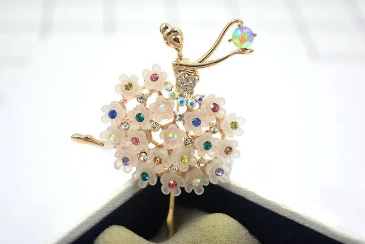 2021 Высококачественная брошь в форме балерины от Swarovski Модная креативная