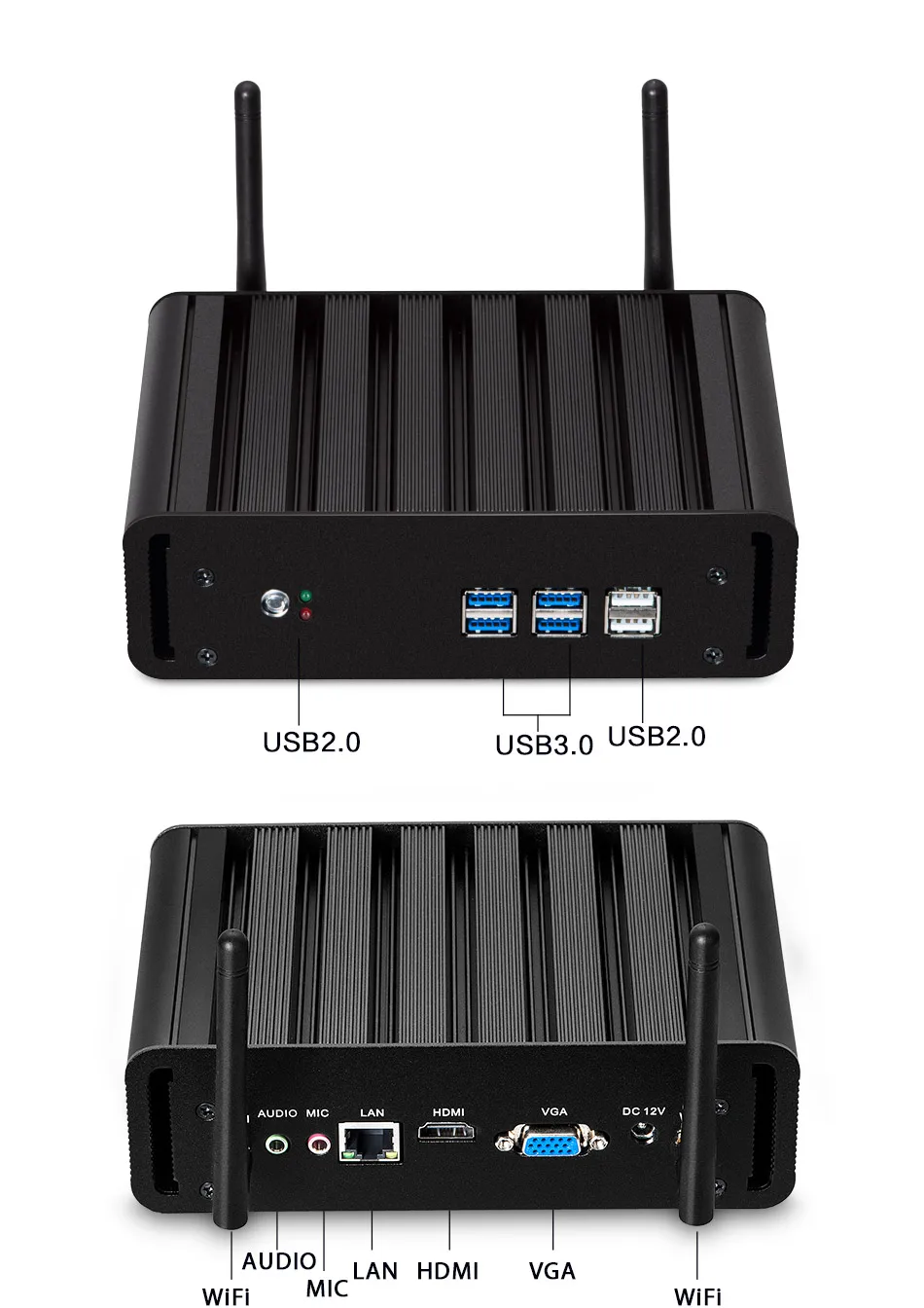 Intel Core i7 7500U i5 7200U i3 7100U мини-ПК Windows 10 Мини компьютер 8 ГБ ОЗУ 240 ГБ SSD 4K HTPC HDMI VGA WiFi гигабитная LAN