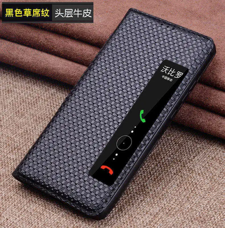 color as photo Чехол из натуральной воловьей кожи для huawei P20, защитный чехол для телефона, чехол для huawei p20 pro, умный чехол - Цвет: color as photo