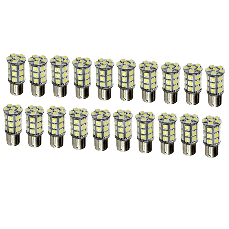 20X белый 27 SMD светодиодный 1156 1141 1003 RV Кемпер трейлер интерьер Светильник