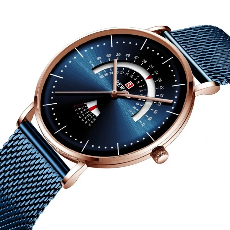 2019 Мужские часы Роскошные Лидирующий бренд золотые автоматические с двойным