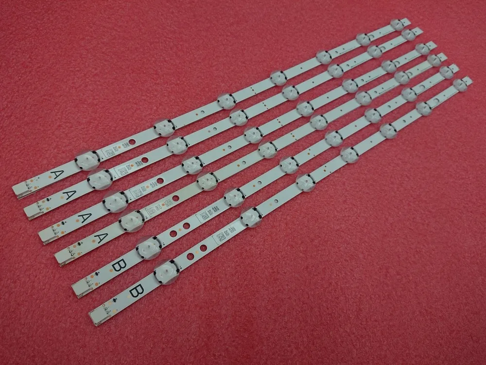 6 шт Светодиодная подсветка полосы для Toshiba 49U5863DB 49U6763DA 49U6763DB 49U5766DB VESTEL 49 UHD DRT VNB A B
