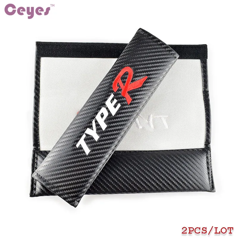 Ceyes Накладка для ремня безопасности автомобиля авто Стайлинг подходит TYPER Honda TYPE R