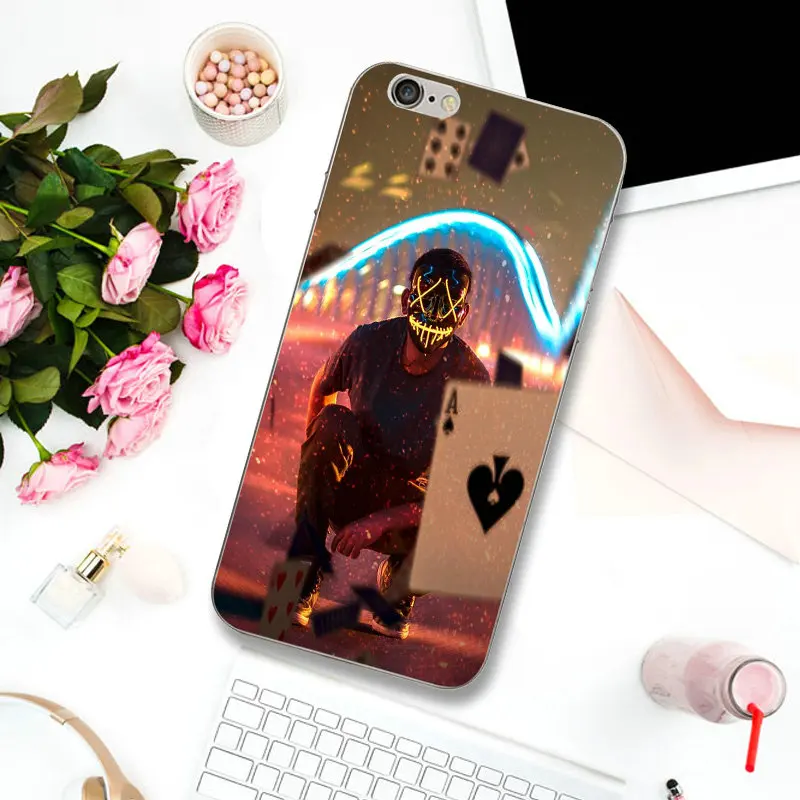 Мягкий силиконовый чехол с подсветкой капюшоном для парней iPhone 6 6S Plus 7 4 дюйма 5