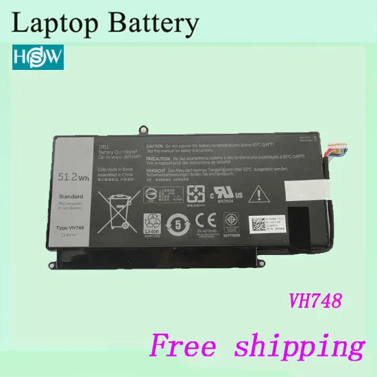 Оригинальный аккумулятор для ноутбука DELL Vostro 5460 5470 5560 51 2wh VH748 Лидер продаж |