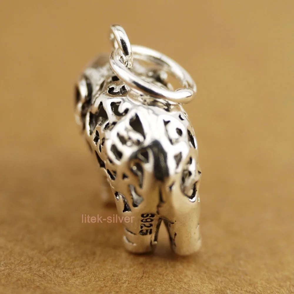 S92 ожерелье с подвеской в виде слона из цельного стерлингового серебра A2351 |