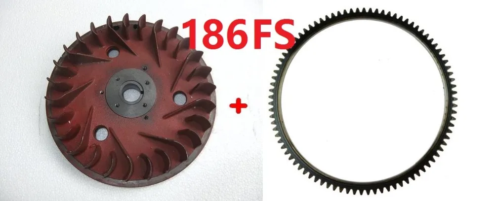 

Fast Shipping diesel engine 186FS flywheel+Teeth air cooled suit for kipor kama and Chinese brand