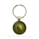 2018 Инь в форме дерева мира время жизни брелки Тай Чи модный стеклянный купол кулон брелок Инь-брелок для ключей для мужчин и женщин ювелирные изделия