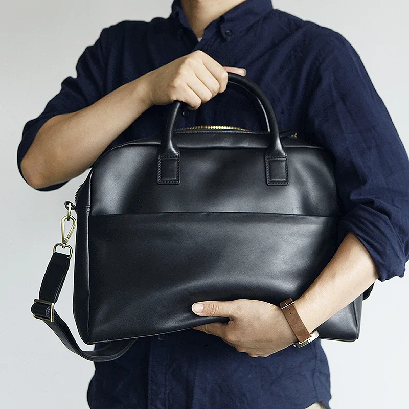 Мужской кожаный портфель LANSPACE брендовая Высококачественная деловая сумка из