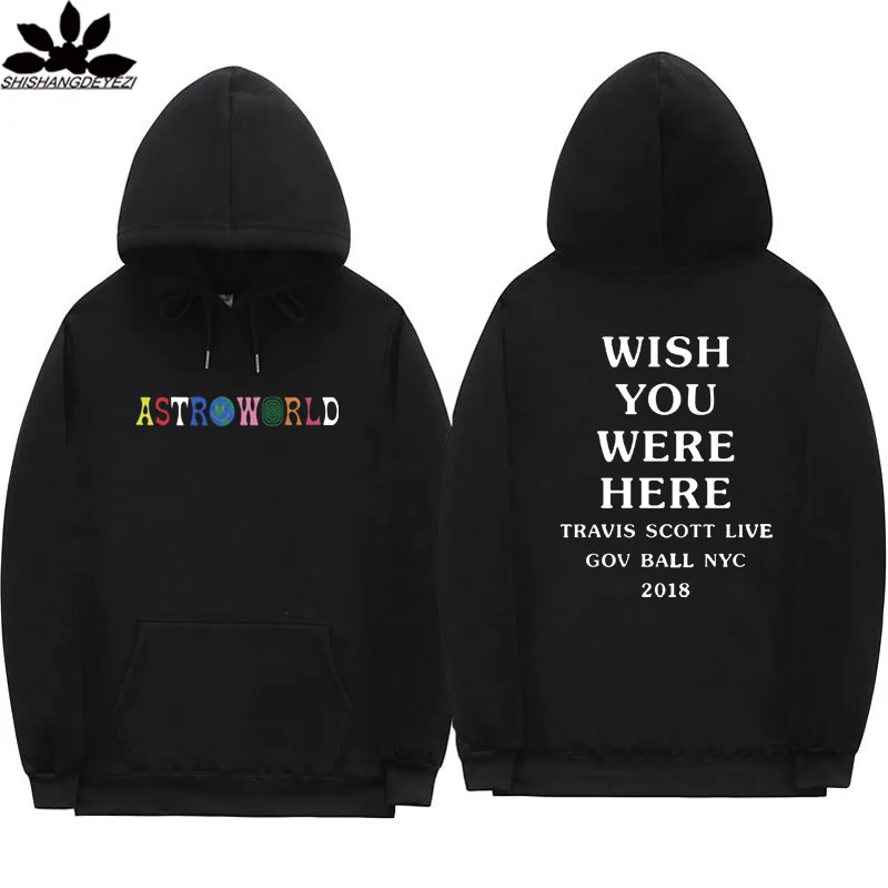 Astroworld Толстовки Черный Розовый цвет, хаки orange белый серый Трэвис Скотт Astroworld WISH YOU WERE HERE мужские и женские Толстовка и толстовка