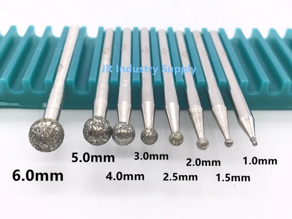 Jrealmer 10 шт./лот DIY Алмазные вращающиеся сверла с круглыми шариками Dremel