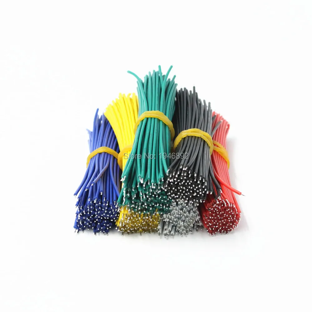 100 шт./лот 26awg-15 см UL 1007 двойная головка Луженый кабель припой Fly jumper провод