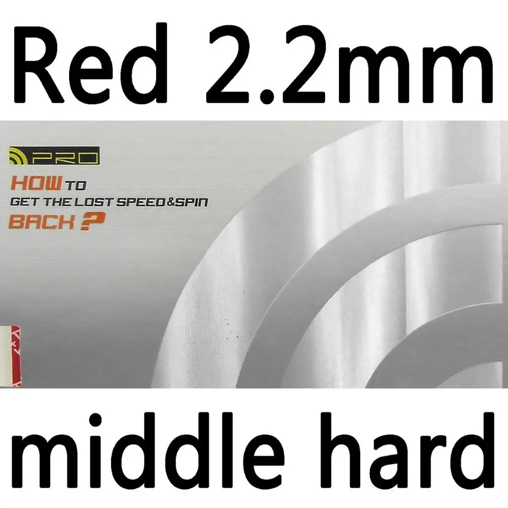 red2.2m middle hard Sanwei Европейская версия TARGET 40+ Pro Pips-в настольном теннисе PingPong резиновая с черной губкой - Цвет: red2.2m middle hard