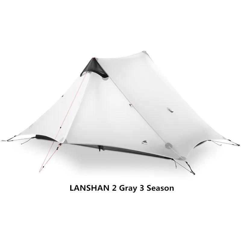 Gray 2P 3 Season LanShan 2 3F UL GEAR 2 человека Открытый Сверхлегкий кемпинговый тент 3 сезона Профессиональный 15D Silnylon бескаркасная палатка 4 сезона - Цвет: Gray 2P 3 Season