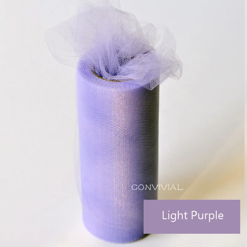 Purple Soild цвет 25 ярдов Тюль украшение для свадебного стола центральный Тюль День рождения Рождественская Свадебная вечеринка Декор поставки - Цвет: Purple