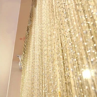 200x100 cm luxury crystal curtain flash line shiny tassel string door curtain window room divider home decoration cortinas