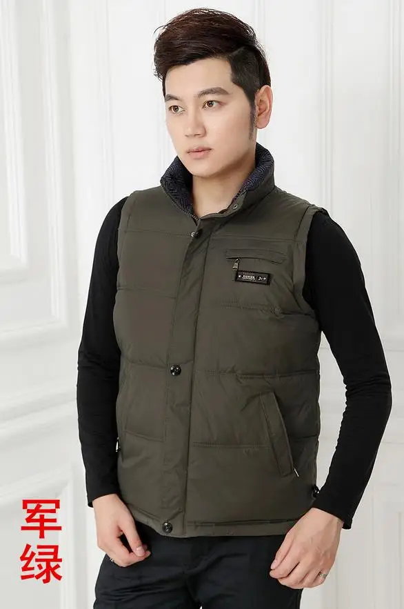 Весна/осень мужской теплый жилет с ватной курткой верхняя одежда утолщение