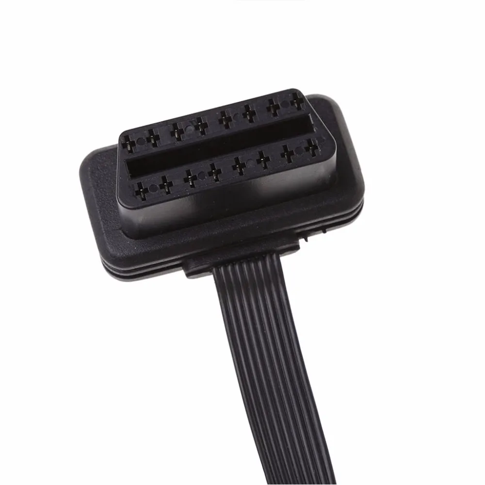 30 см 16-контактный разъем OBD2 штекер-двойной женский разветвитель плоский тонкий