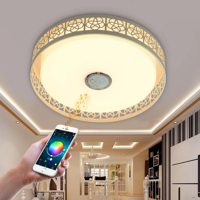 Bluetooth мобильный телефон музыка обещает диммерный светодиод для потолка огни 32