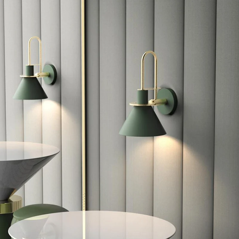 Artpad 5w Nordic Creative Loft Horn Wall Lamp Bedroom Bedside Staircase Mirror Iron Sconce Lighting Fixtures With Led Bulb | Освещение