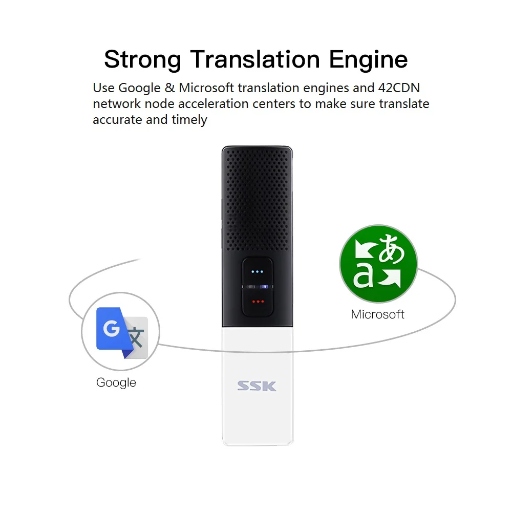 SSK Bluetooth Smart Language Translator двухсторонний перевод в реальном времени 80 + языковой для