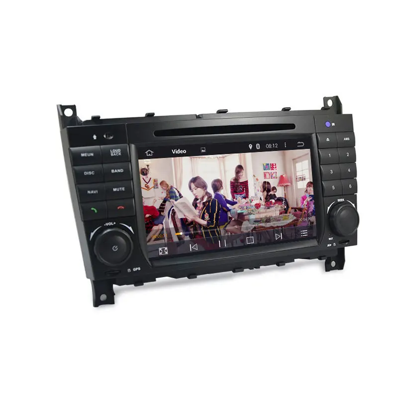 Автомобильный мультимедийный DVD плеер с емкостным экраном Android 9 0 GPS для Benz C Class W203