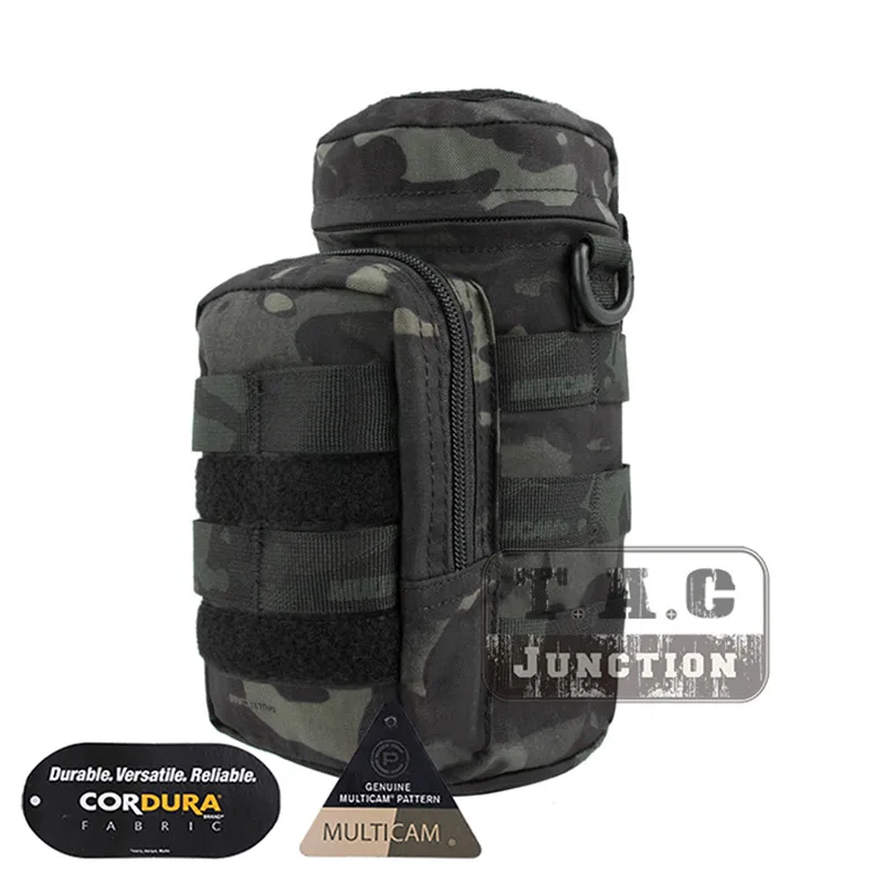 Emerson тактический MOLLE H2O гидратация бутылки воды перевозчик Карманный чайник утилита мешок EmersonGear воды сумка поясные сумки на плечо - Цвет: MCBK