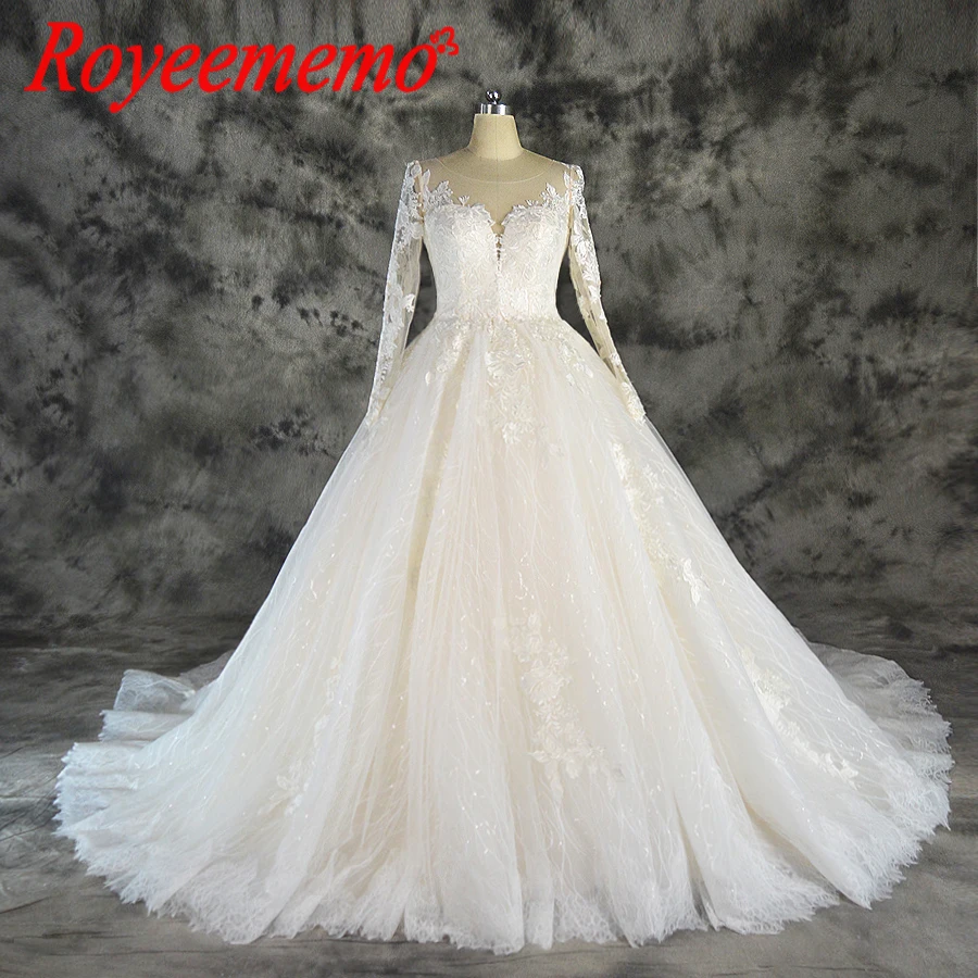 Vestido de Noiva новое специальное кружевное дизайнерское свадебное платье цвета