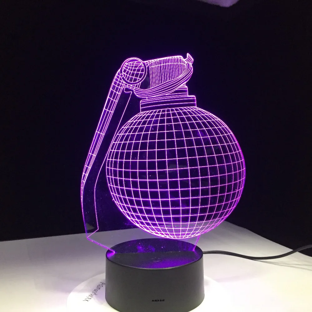 Boogie бомба дизайн 3D Светодиодный настольную лампу битва подарок для друга геймера