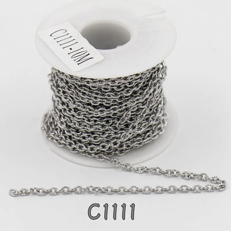 10 м/шт. DIY ожерелье ювелирные аксессуары из нержавеющей стали звенья цепи