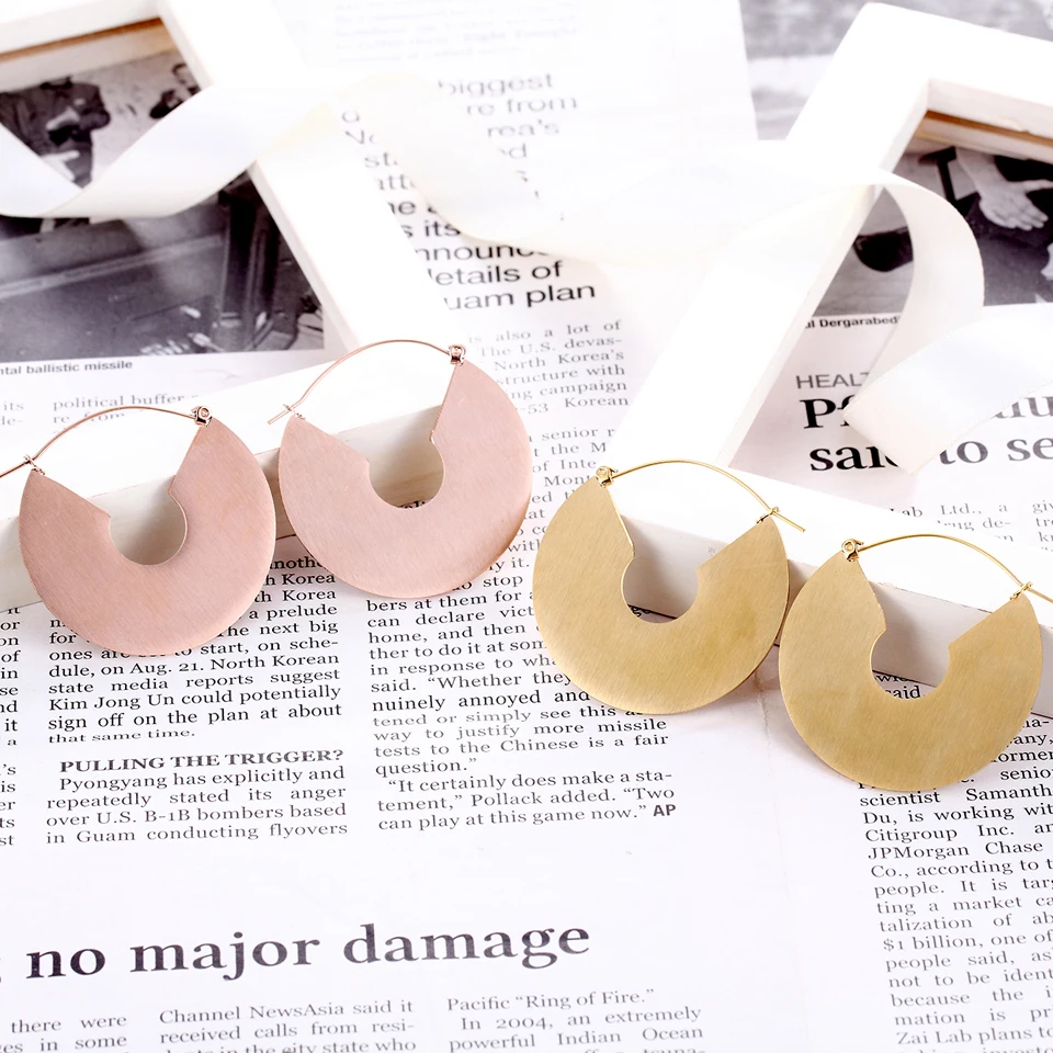 BAOLAISI новые трендовые геометрические длинные серьги из нержавеющей стали