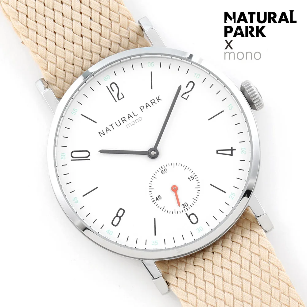 

39mm relogio masculino NATURAL PARK Luxury Brand Analog Men's Quartz Watch Business Watch Men Watch 1314 Handmade nylon strap