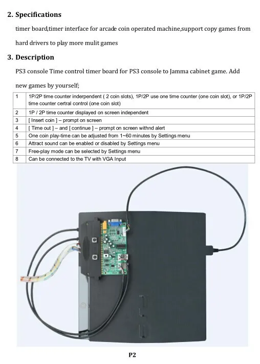 PS3 Джойстик таймер, аркадные игры, монетный PCB, для PS3